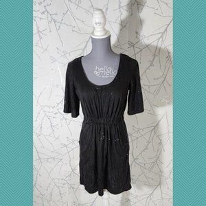 Staring at Stars Black Sequined Jersey Knit Dress